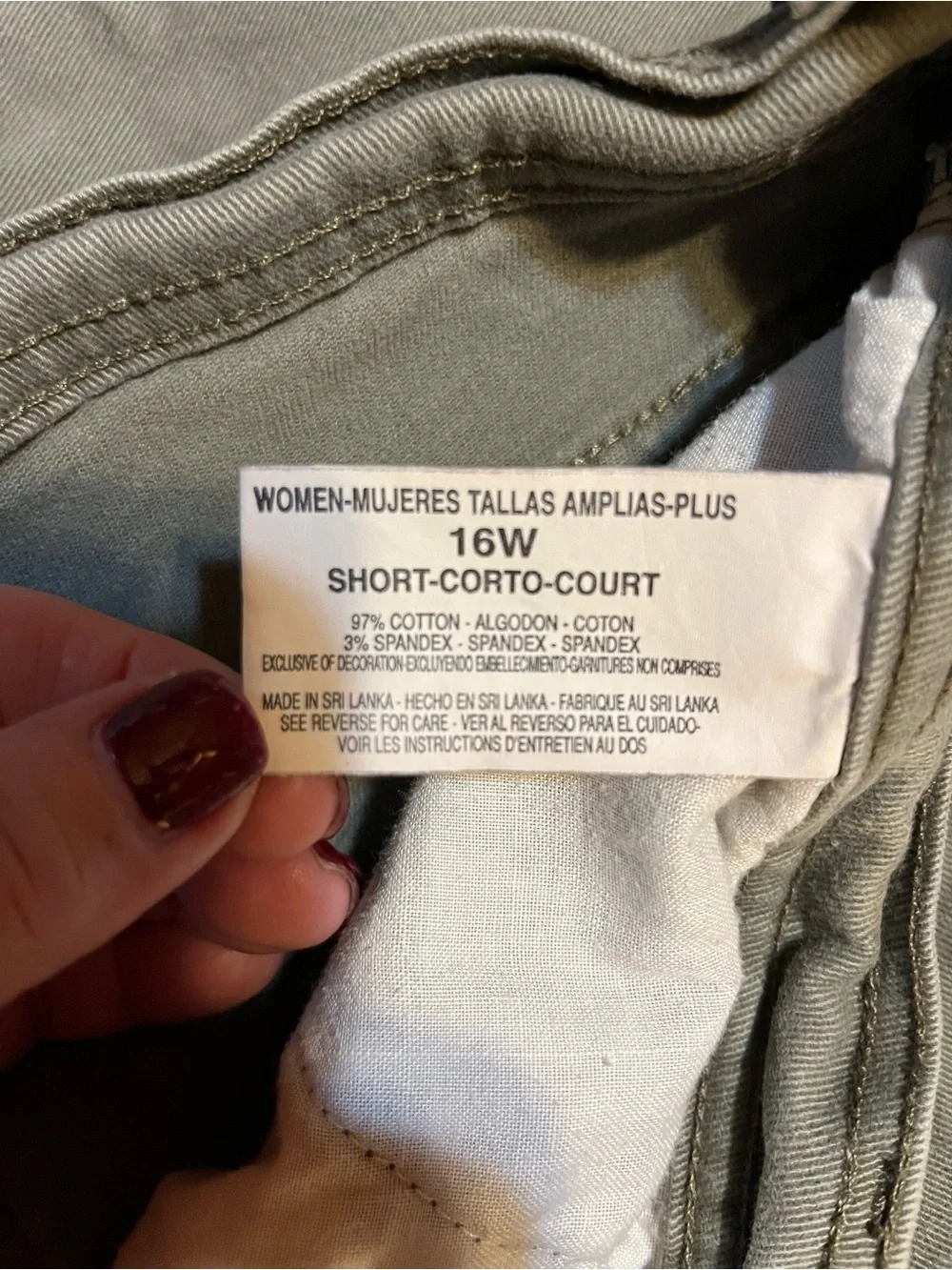 Gloria Vanderbilt Olive Green Straight-Leg Pants